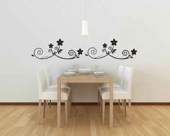 A Set of 4 Flower Borders  Wall Art Decal A Set of 4 Flower Borders  Wall Art Decal